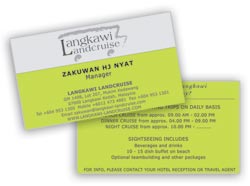 Langkawi Landcruise business card