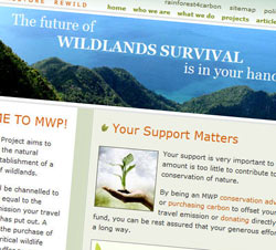 Malaysia Wildlands Project web design