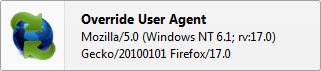 Default user agent for Firefox