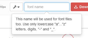 change font name fontello