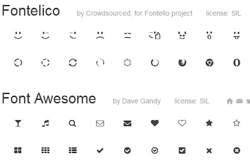 fontello font icons