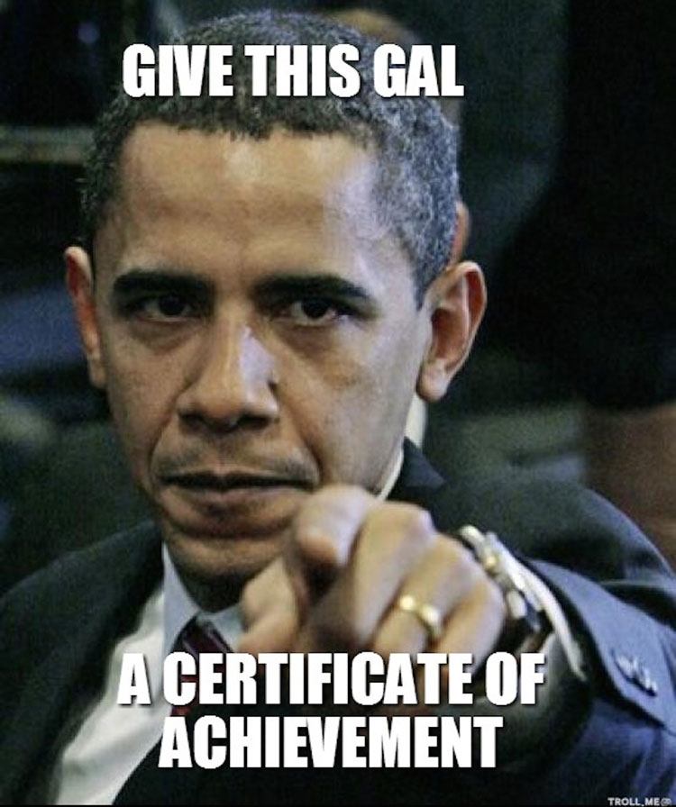 Obama Certificate of Achievement
