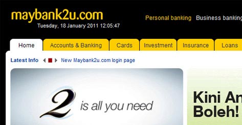 Maybank2u - Malaysian's favourite online banking service