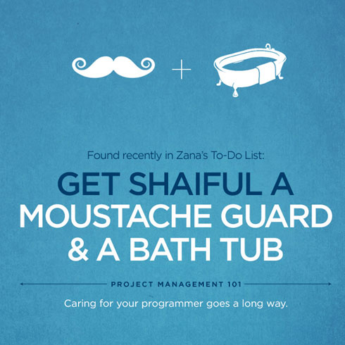 Moustache and Bathtub