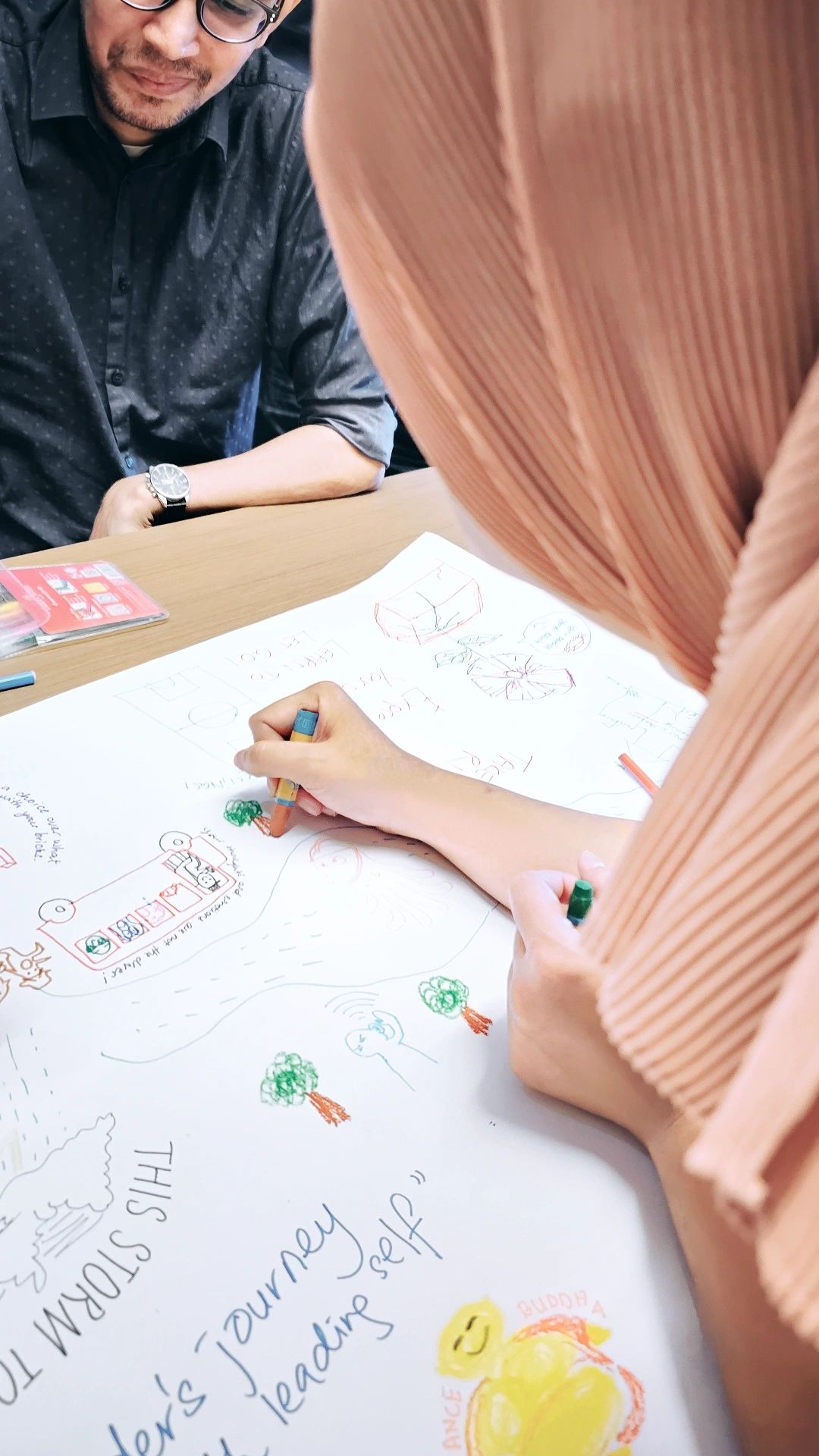 Ayu with her drawing talent